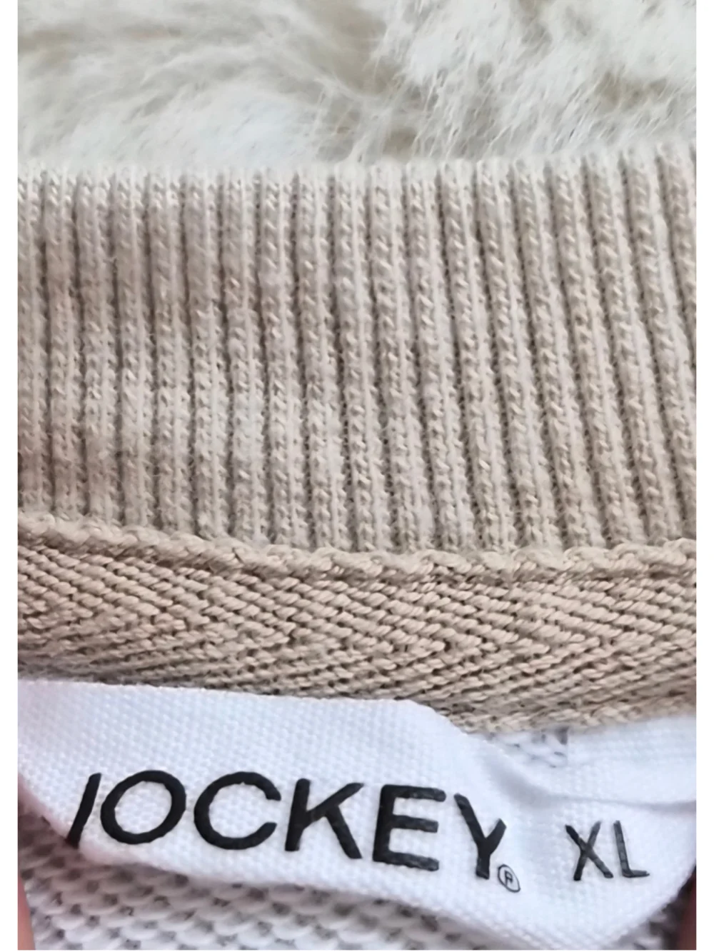 Women's Jockey Striped Pajama Set Beige White XL